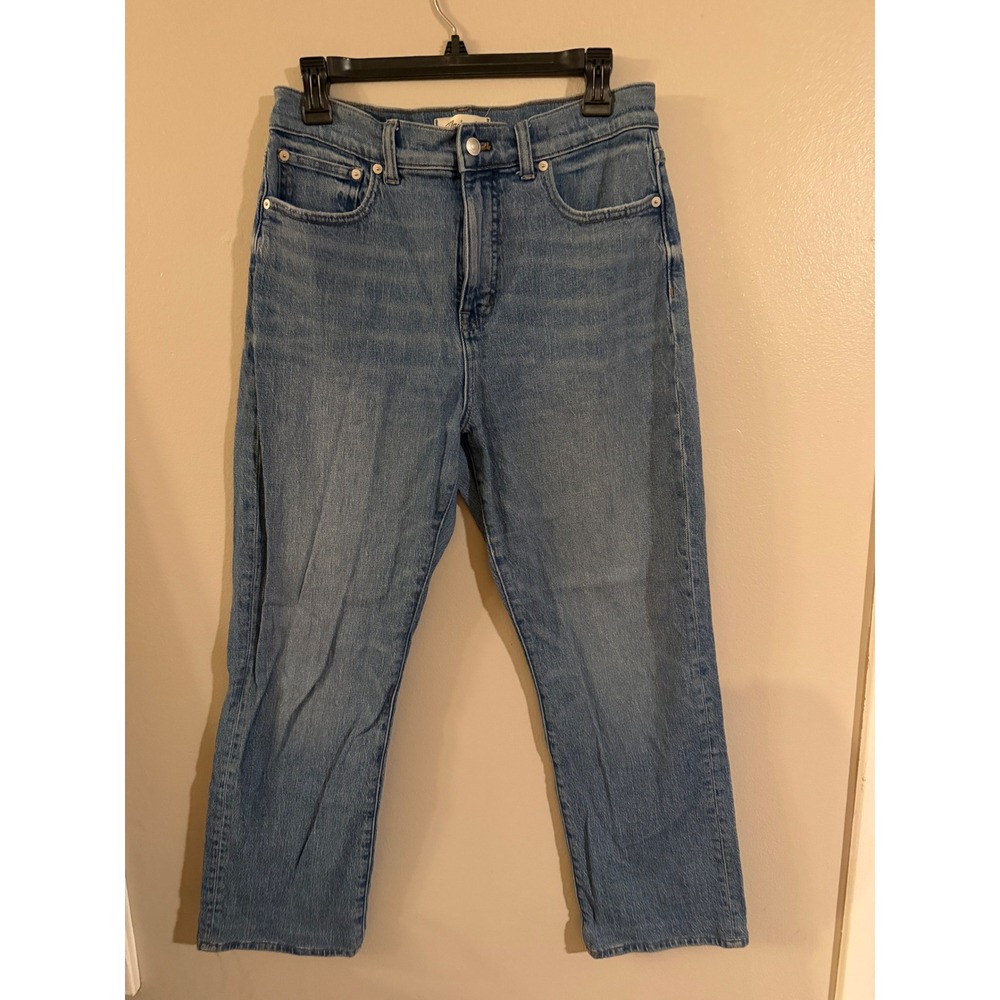 Madewell 90s Straight Leg Jeans Medium Wash High Rise Denim Size 29